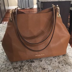 Authentic Michael Kors Raven leather shoulder bag